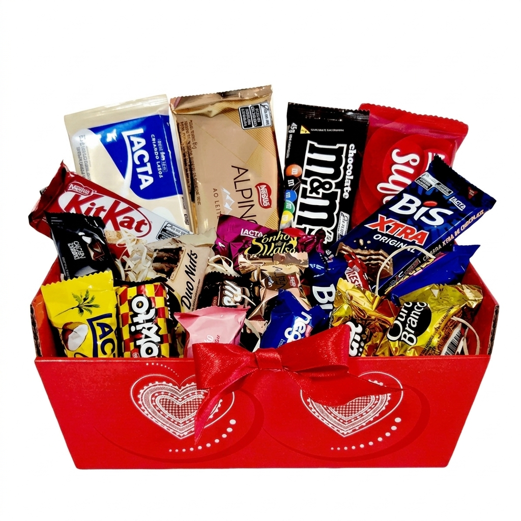 Cesta Carinho com Chocolates