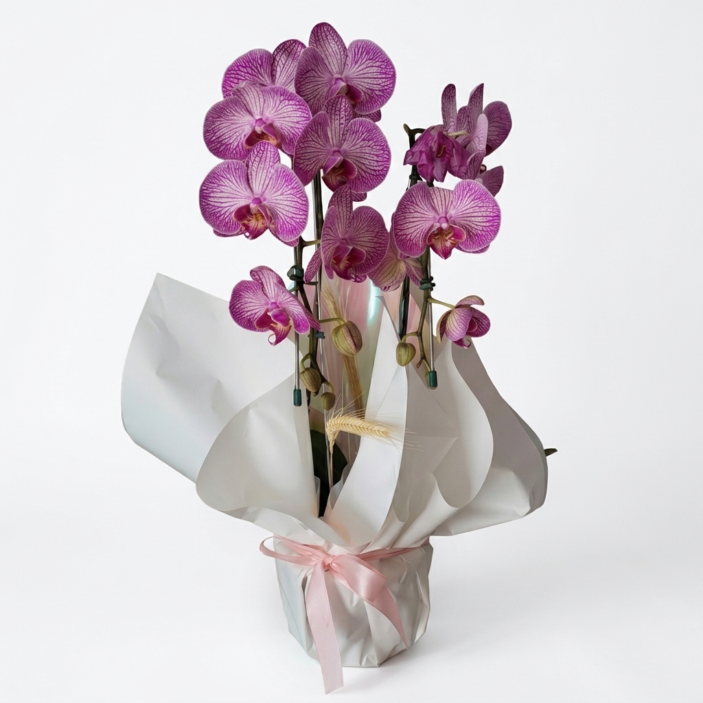 Orqu�dea Phalaenopsis Lil�s Rajada 2 Hastes Cascasta
