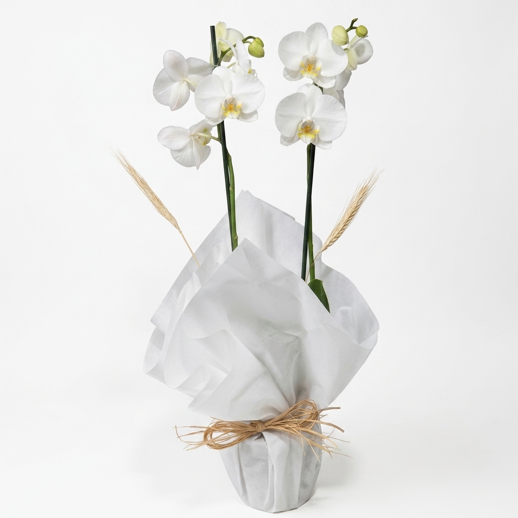 Orquidea Phalaenopsis Branca 2 Hastes