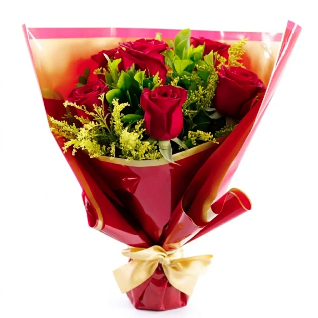Bouquet Amor Sincero 6 Rosas Importadas