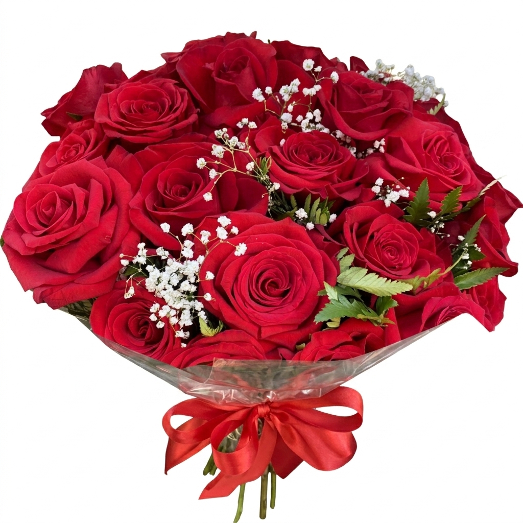 Buqu� Cl�ssico de 20 Rosas Vermelhas Importadas