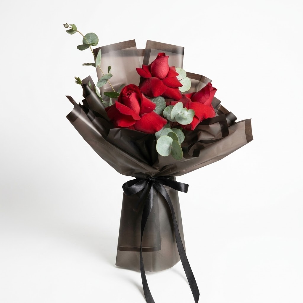 Buqu� Coreano 3 Rosas Importadas