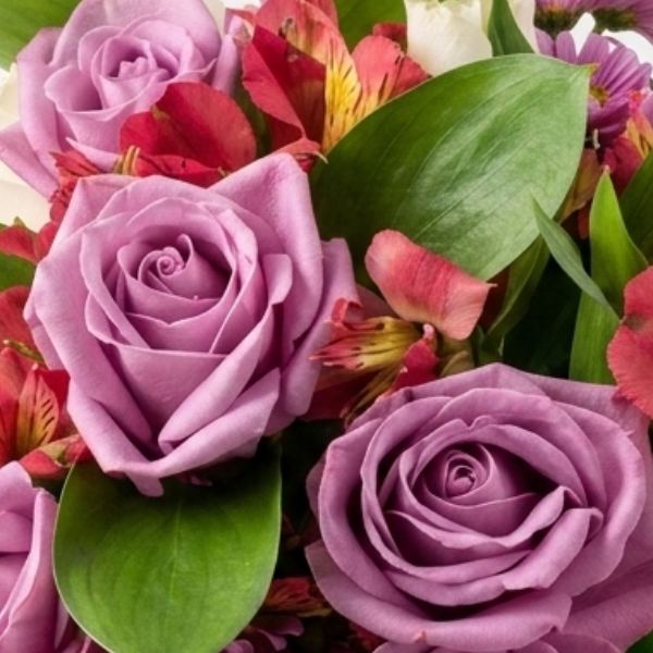 Buqu� de Flores do Campo em Tons Rosados