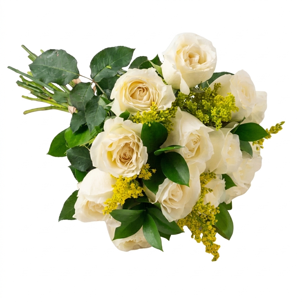 Buqu� com 15 Rosas Brancas