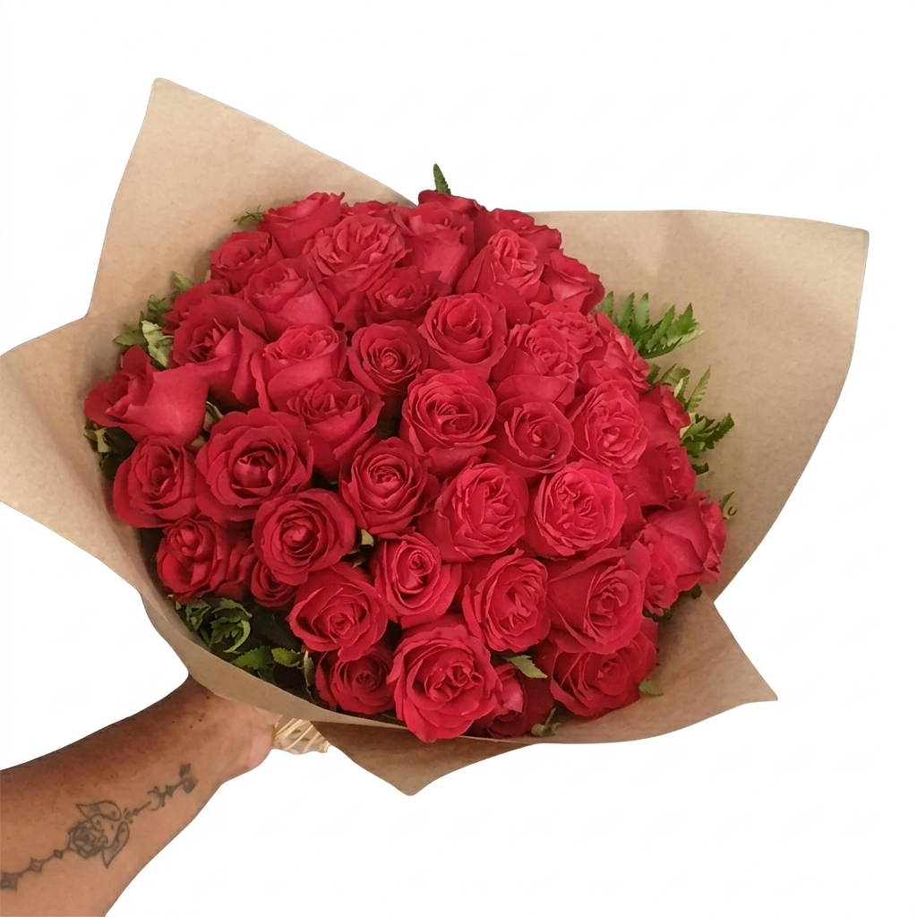 Buqu� Majestoso de 51 Rosas Vermelhas