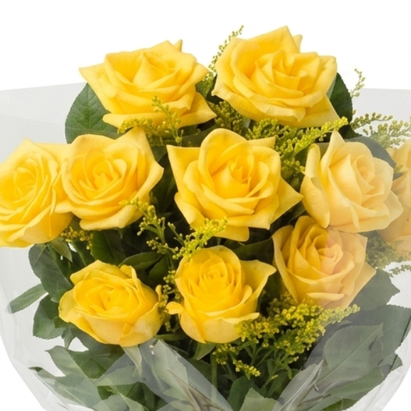Buqu� Brilho e Alegria - 12 Rosas Amarelas