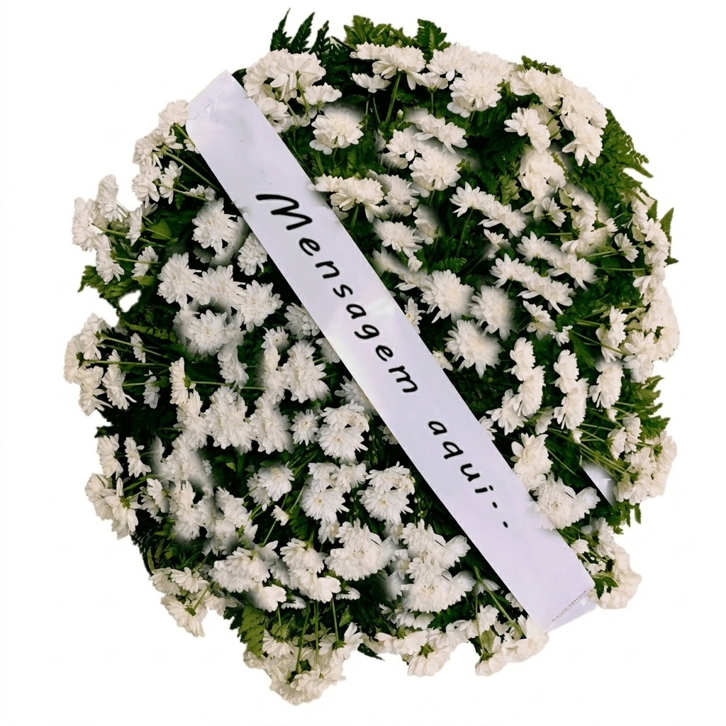 Coroa de Flores com Cris�ntemos | Florian�polis - S�o Jos� - Bigua�u - Palho�a
