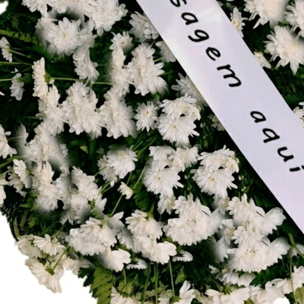 Coroa de Flores com Cris�ntemos | Florian�polis - S�o Jos� - Bigua�u - Palho�a